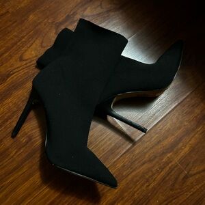 Express Black Heeled Ankle Boots